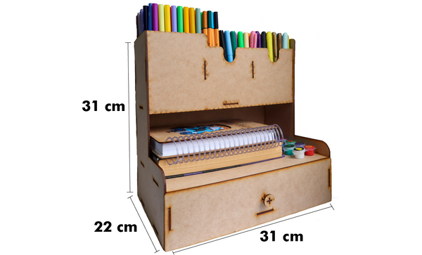 Organizador de Papleria, Plumones y Marcadores MDF – Varios Modelos