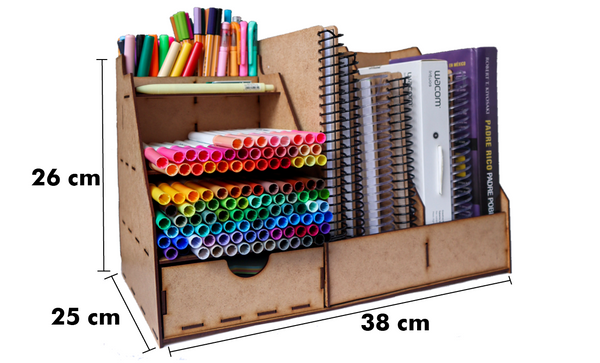 Organizador de Papleria, Plumones y Marcadores MDF – Varios Modelos