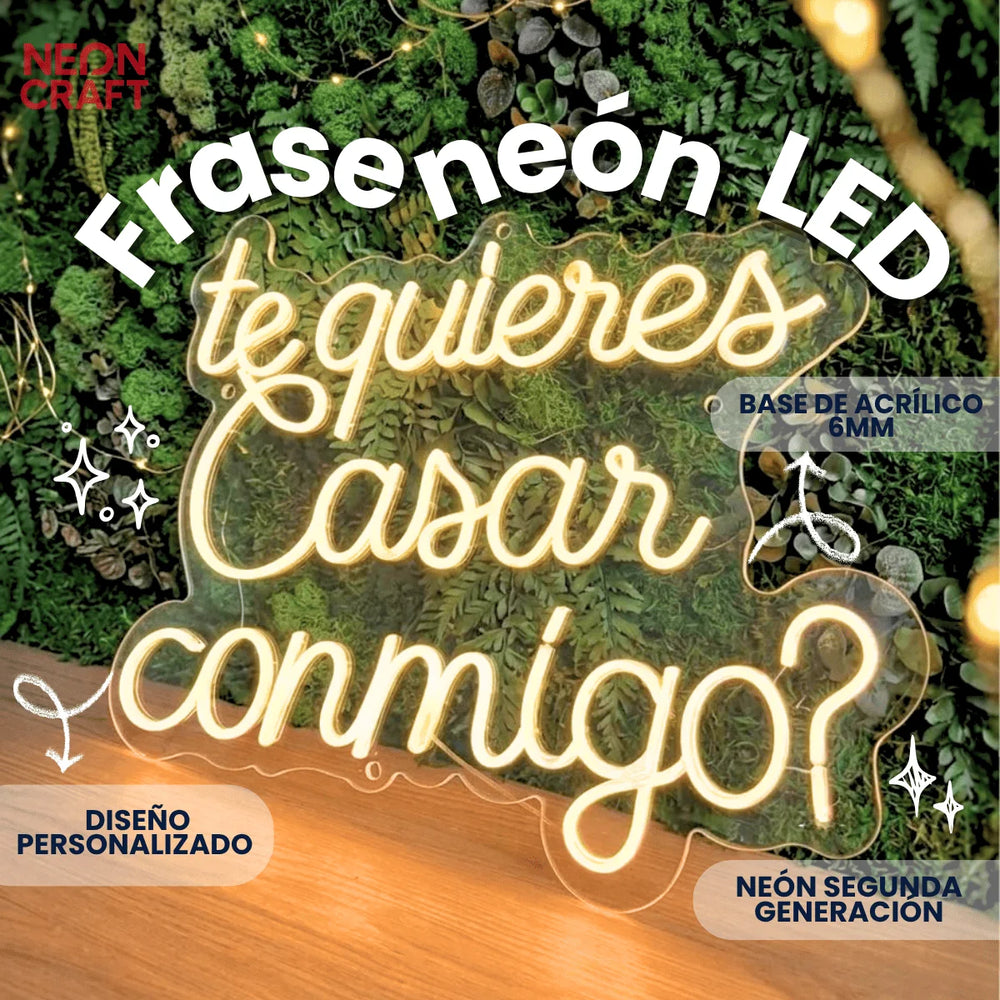 Frases neón personalizado para interior