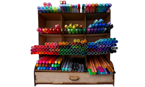 Organizador de Papleria, Plumones y Marcadores MDF – Varios Modelos