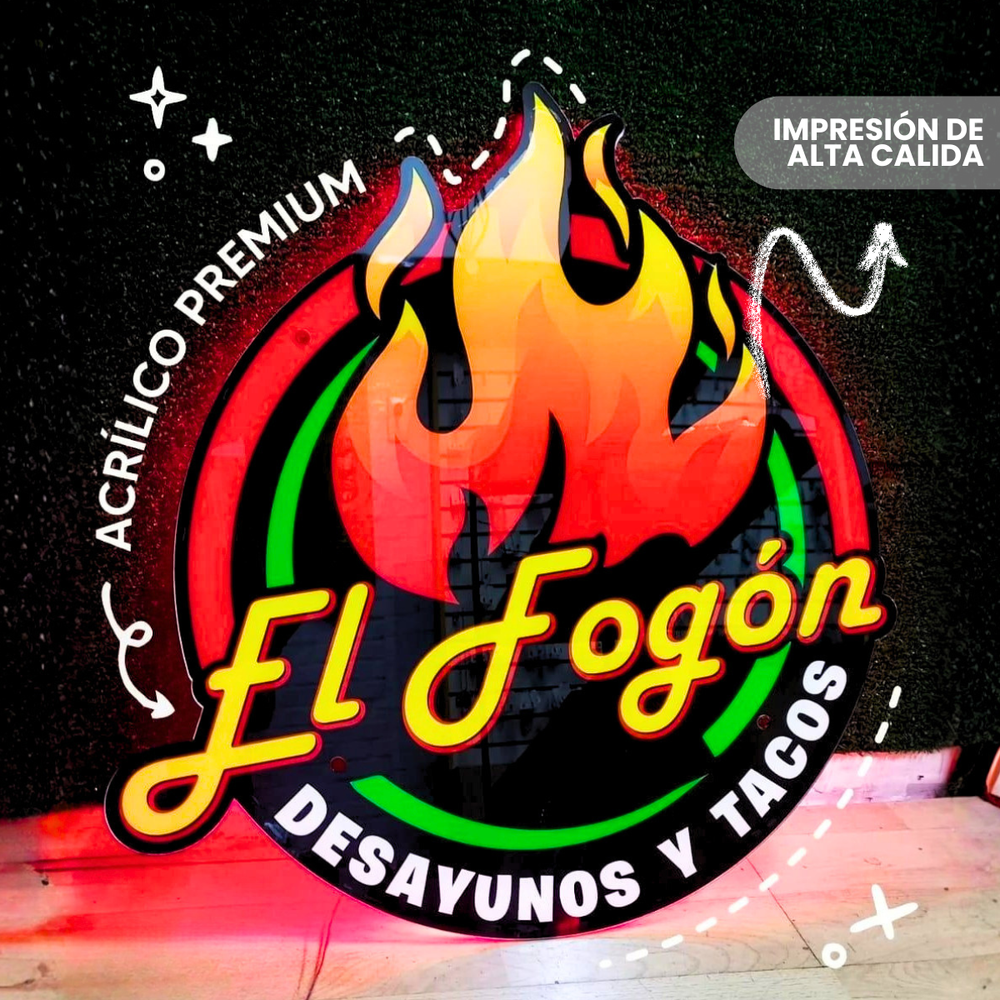 Logo acrilico con impresion