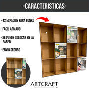 Exhibidor Organizador para Funko Pop MDF – 9 Espacios