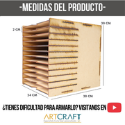 Organizador de Hojas MDF Armable para Carta y Oficio – Varios Modelos