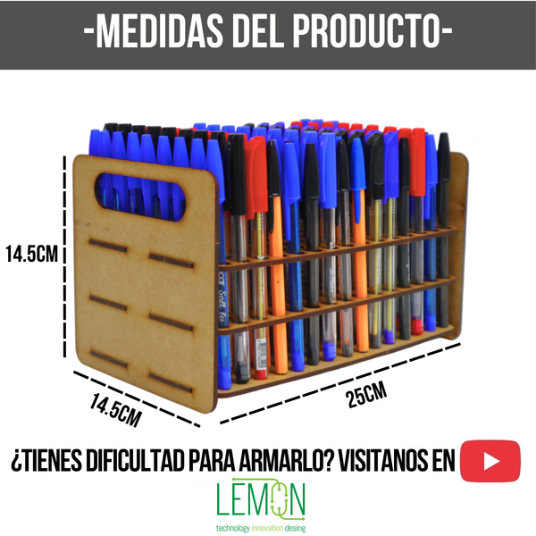 Organizador de Papleria, Plumones y Marcadores MDF – Varios Modelos
