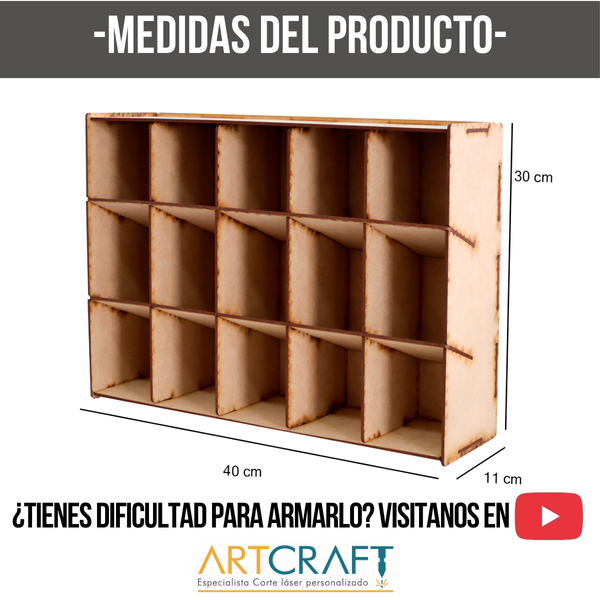 Organizador de Papleria, Plumones y Marcadores MDF – Varios Modelos