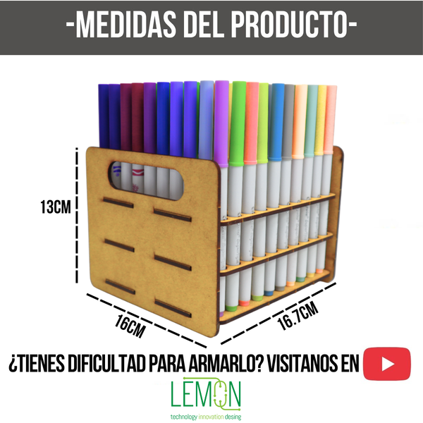 Organizador de Papleria, Plumones y Marcadores MDF – Varios Modelos