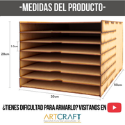 Organizador de Hojas Tabloide 13x19in MDF – varios modelos