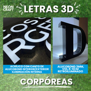 Letreros con letras 3d