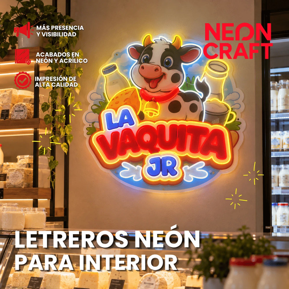 Logo neón personalizado para interior